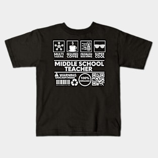 middle school teacher black Kids T-Shirt